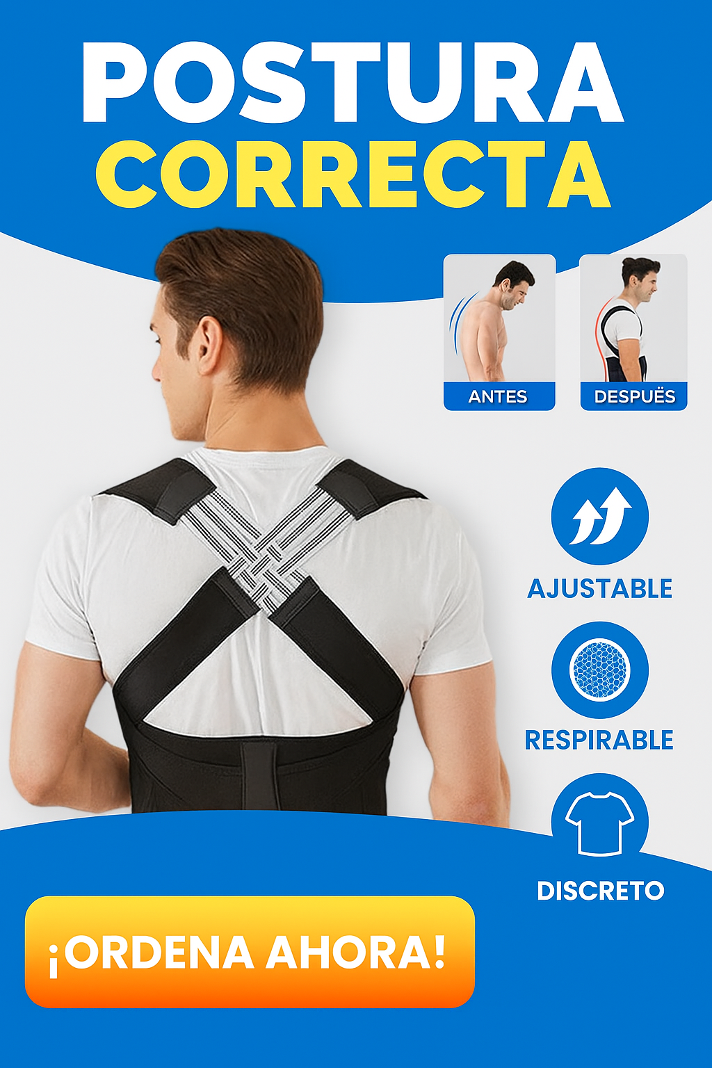 Chaleco Corrector De Postura Cruzado